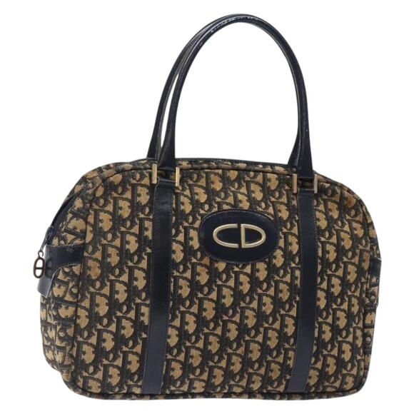 DIOR Trotter Canvas Hand Bag Navy - Picture 1 of 12